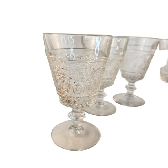 One Vintage Duncan Miller Sandwich Glass Water Goblets  8oz.  Pattern 41 - Picture 11 of 11